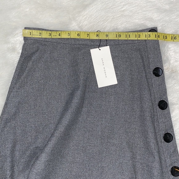 Zara Asymmetrical Skirt With Side Buttons - Picture 6 of 8